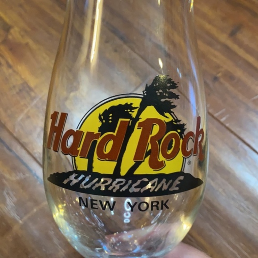 Hard Rock Cafe New York Hurricane Glass NYC Skyline Souvenir 9"